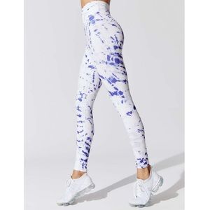 NWOT Carbon38 Celestine High Rise Blue White Tie Dye Leggings
